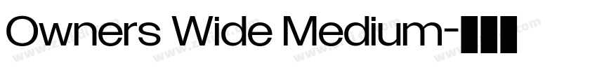 Owners Wide Medium字体转换